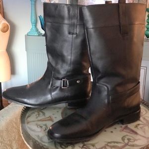 Ellen Tracy Black Leather Boots size 10